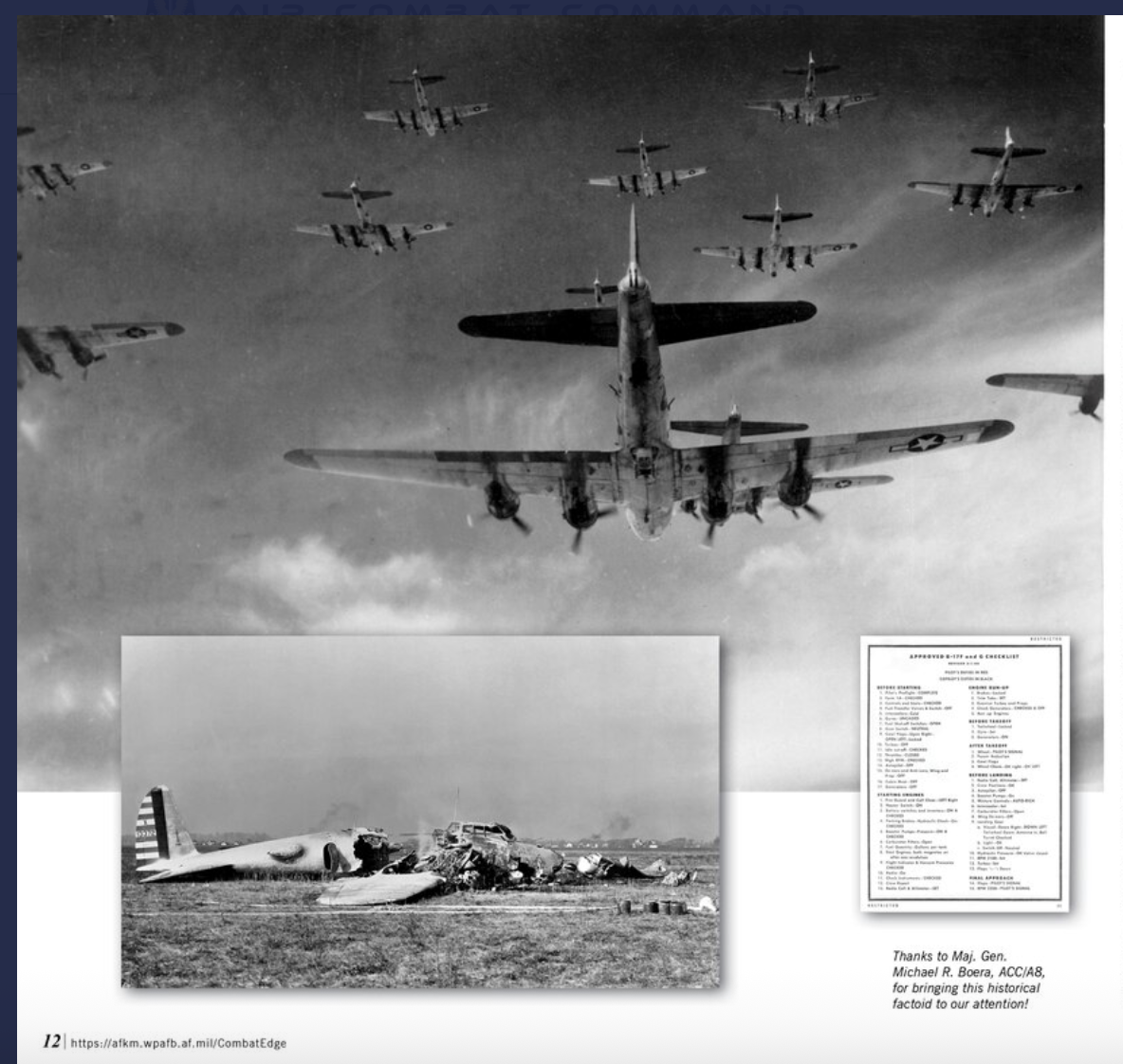 Historical aviation checklist